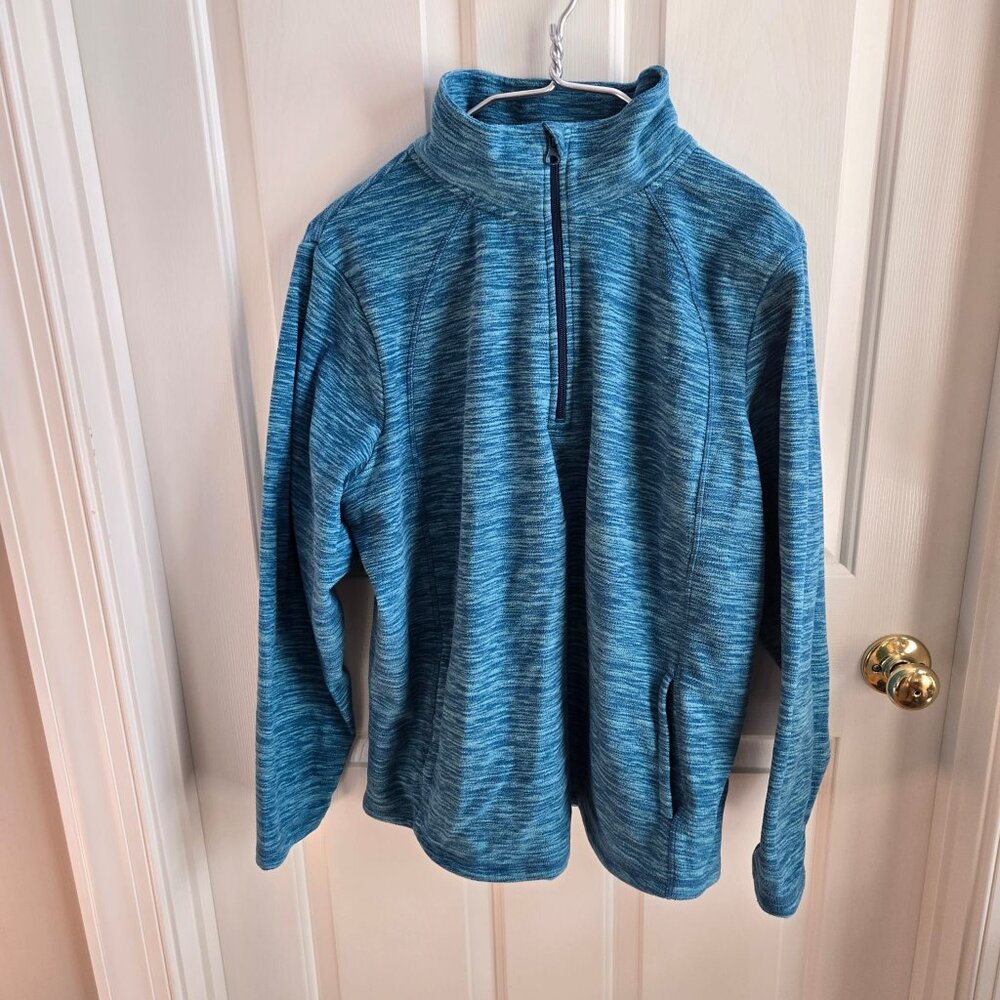 St. John's Bay Womens Long Sleeve Polar Fleece Quarter-Zip Pullover